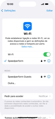 Para voltar ao ecrã inicial, deslize o dedo de baixo para cima a partir da base do ecrã.