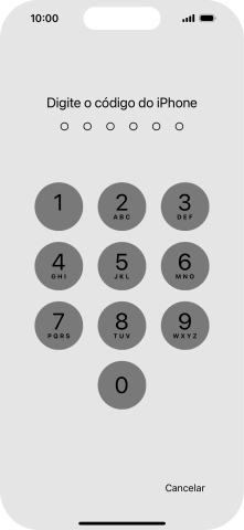 Utilize o código de bloqueio de telefone que criou. A app está agora bloqueada.