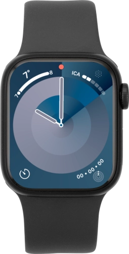 Imagen 1: Vista frontal del Apple Watch Series 9 - Black