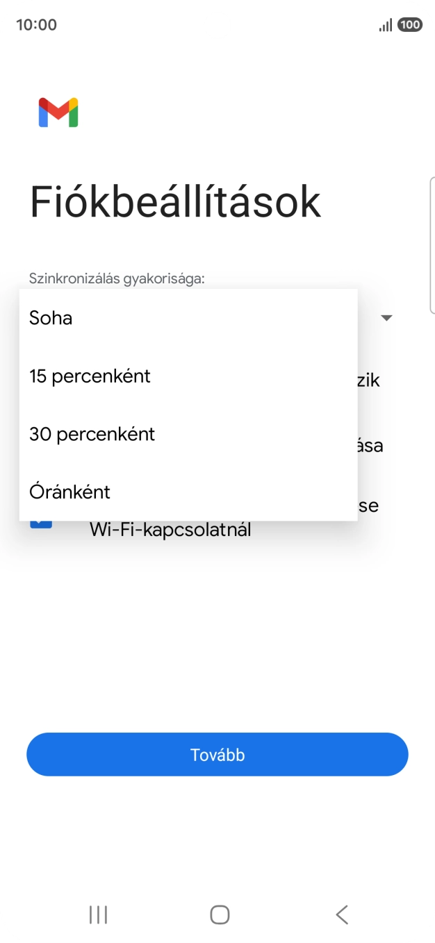 Válaszd ki a kívánt beállítást.