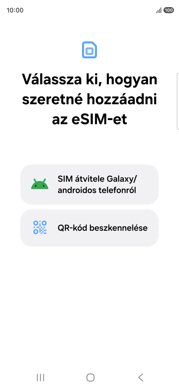 Válaszd a QR-kód beszkennelése lehetőséget. Válaszd a QR-kód beszkennelése lehetőséget.