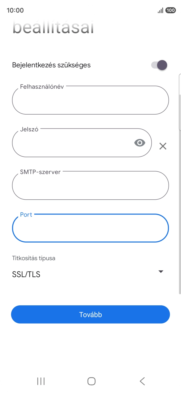 Válaszd a Tovább lehetőséget.