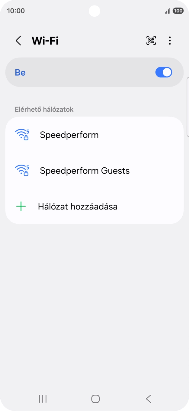 Válaszd ki a kívánt Wi-Fi hálózatot.
