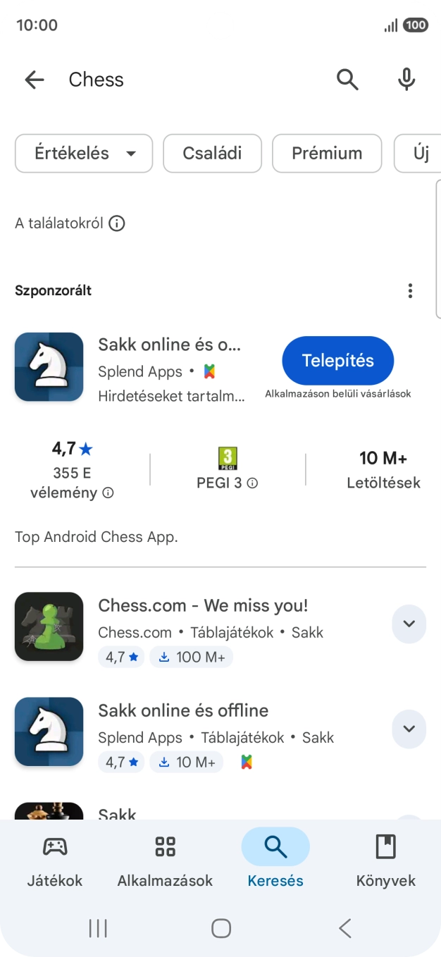 Kattints a kívánt alkalmazásra. Kattints a kívánt alkalmazásra.