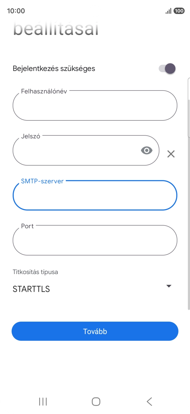 Kattints a „Port” alatti mezőre, és írd be a következőt: 587.