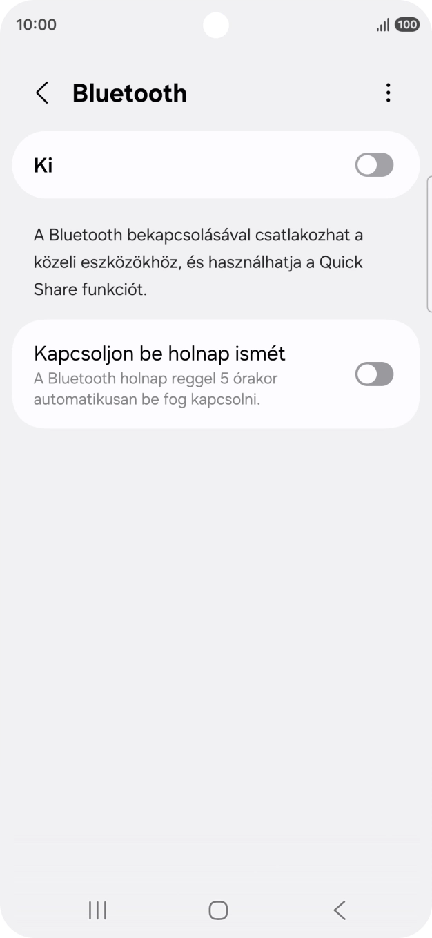 Kattints a csúszkára a funkció bekapcsolásához.
