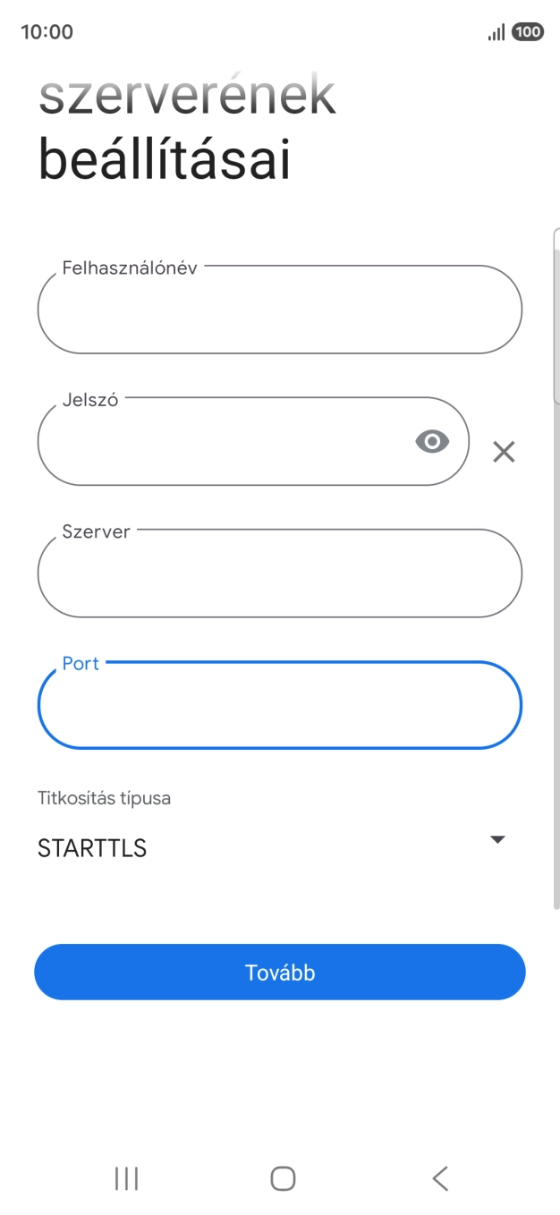 Nyisd le a „Titkosítás típusa” alatt legördülő menüt.