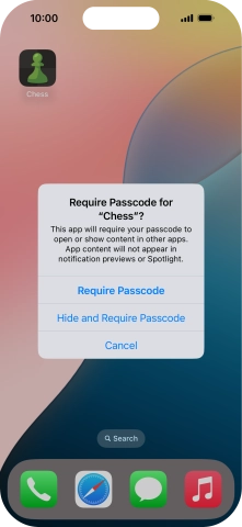 Press Require Passcode.