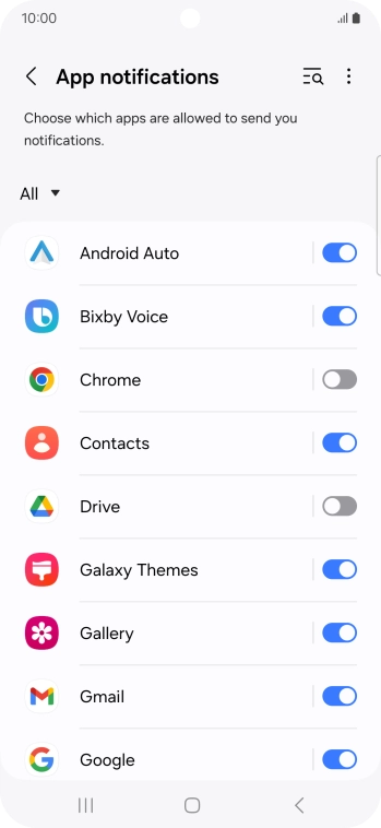 Press the drop down list. Press the drop down list.