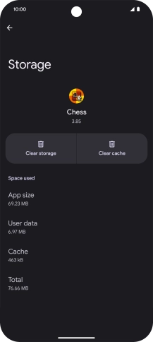 Press Clear cache.