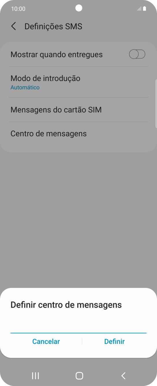 Introduza +351911616161 e prima Definir.