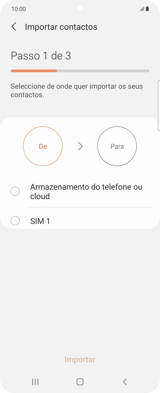Prima o nome do cartão SIM.