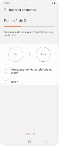 Prima o nome do cartão SIM.