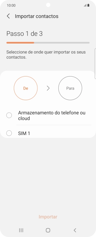 Prima o nome do cartão SIM.
