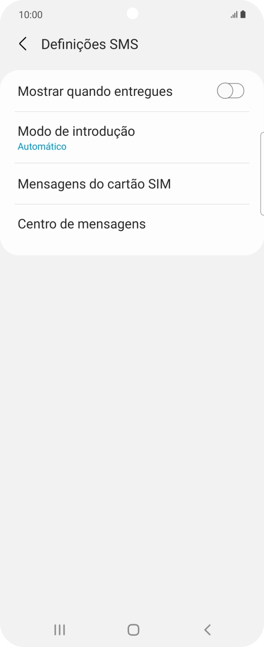 Prima Centro de mensagens.