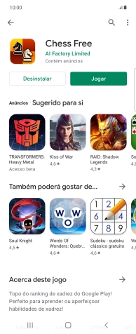 Prima a tecla de início para terminar e voltar ao ecrã inicial.