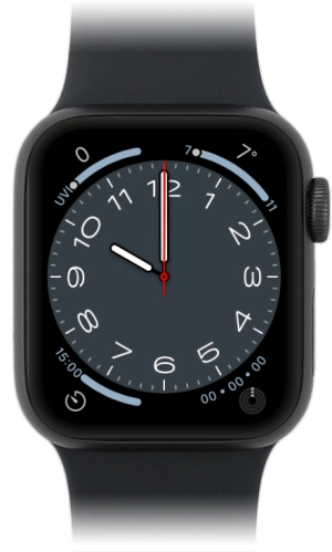 Imagen 1: Vista frontal del Apple Watch Series 6 - DarkGray