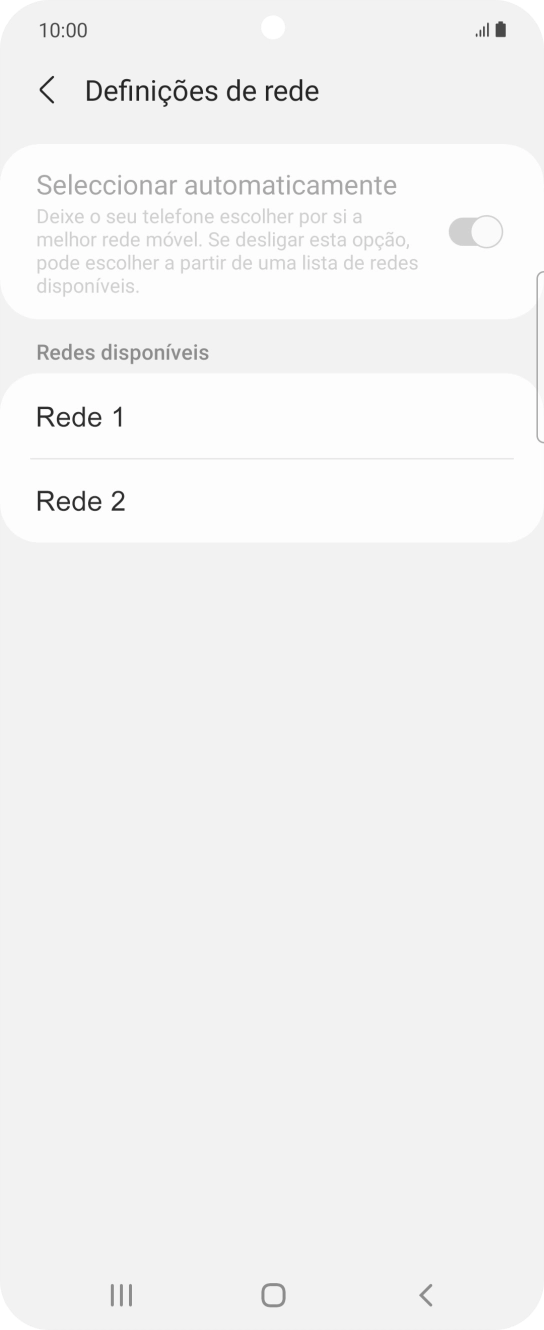 Prima a rede pretendida.