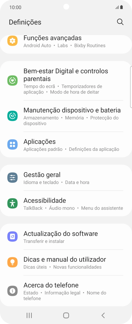 Prima Acerca do telefone.