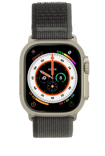 Imagen 1: Vista frontal del Apple Watch Ultra - DarkGray