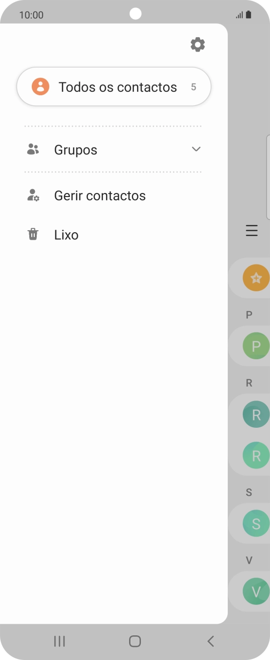 Prima Gerir contactos.