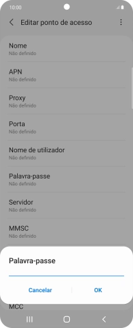 Introduza vodafone e prima OK.
