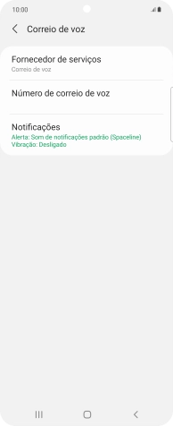 Prima Número de correio de voz.