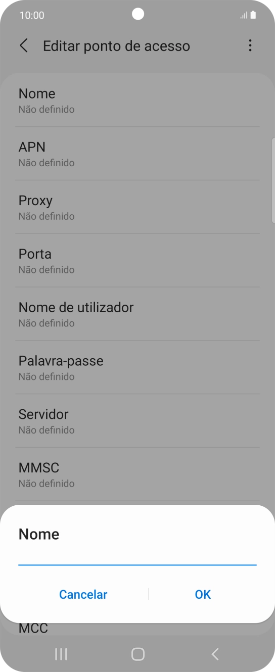 Introduza Vodafone MMS e prima OK.