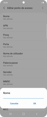 Introduza Vodafone MMS e prima OK.