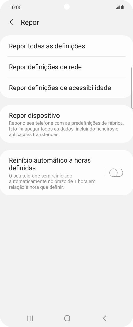 Prima Repor dispositivo.