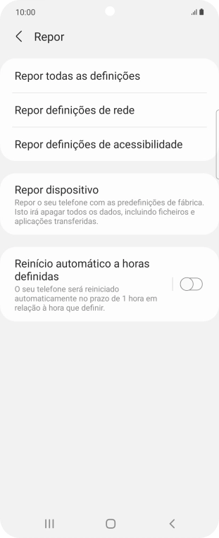 Prima Repor dispositivo.