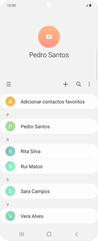 Prima o contacto pretendido.