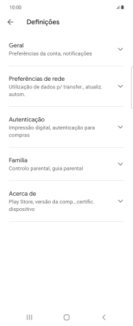 Prima Preferências de rede.