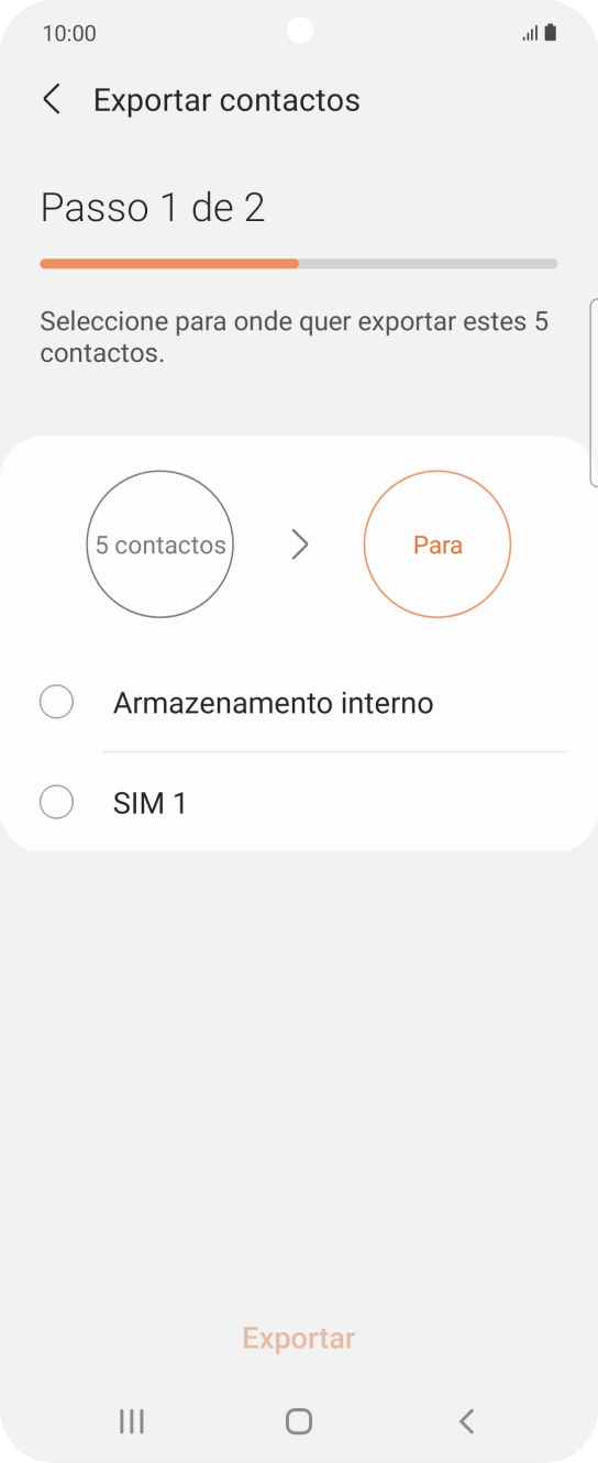 Prima o nome do cartão SIM.