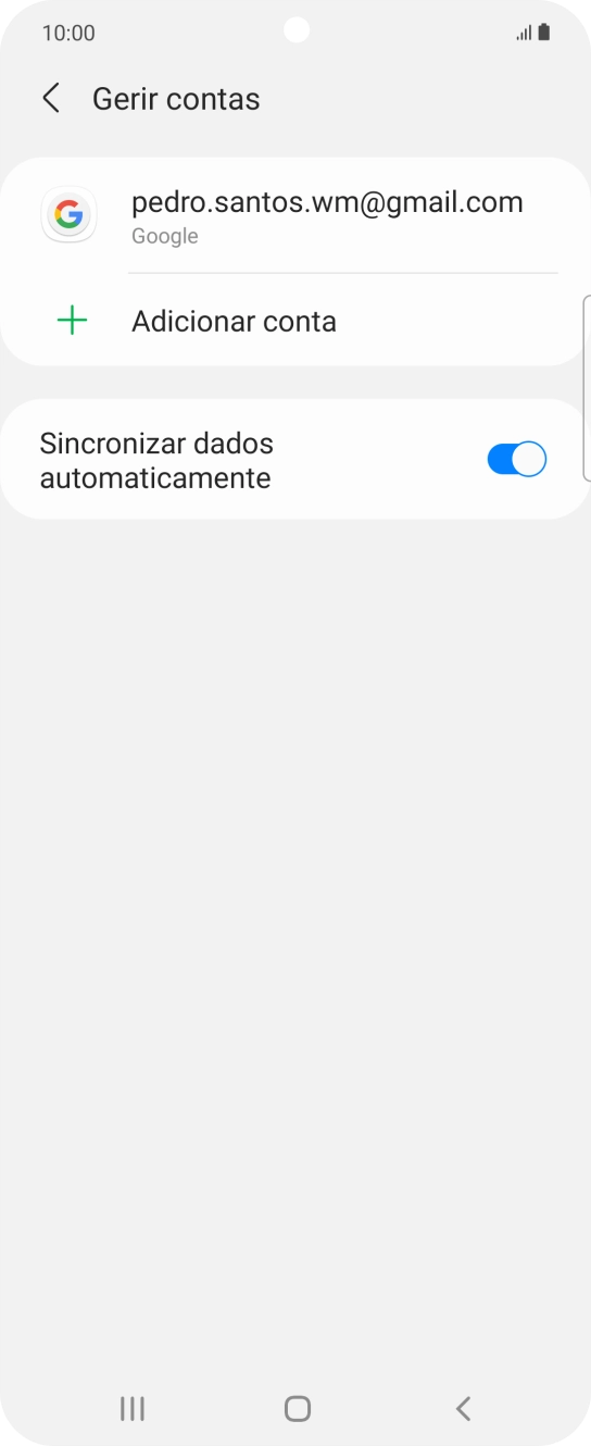Prima Adicionar conta.