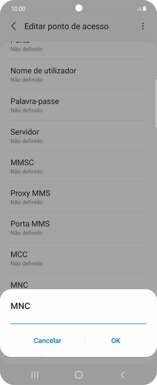 Introduza 01 e prima OK.