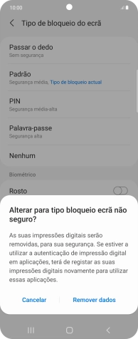 Prima Remover dados.