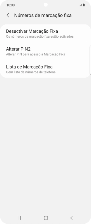 Prima Desactivar Marcação Fixa.