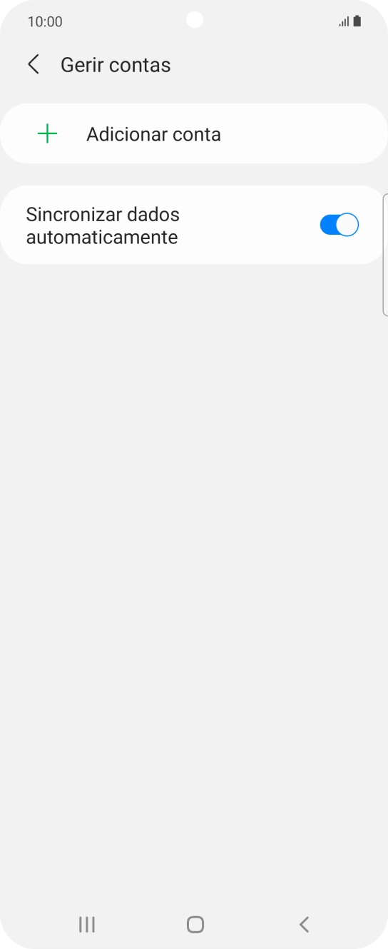 Prima Adicionar conta.