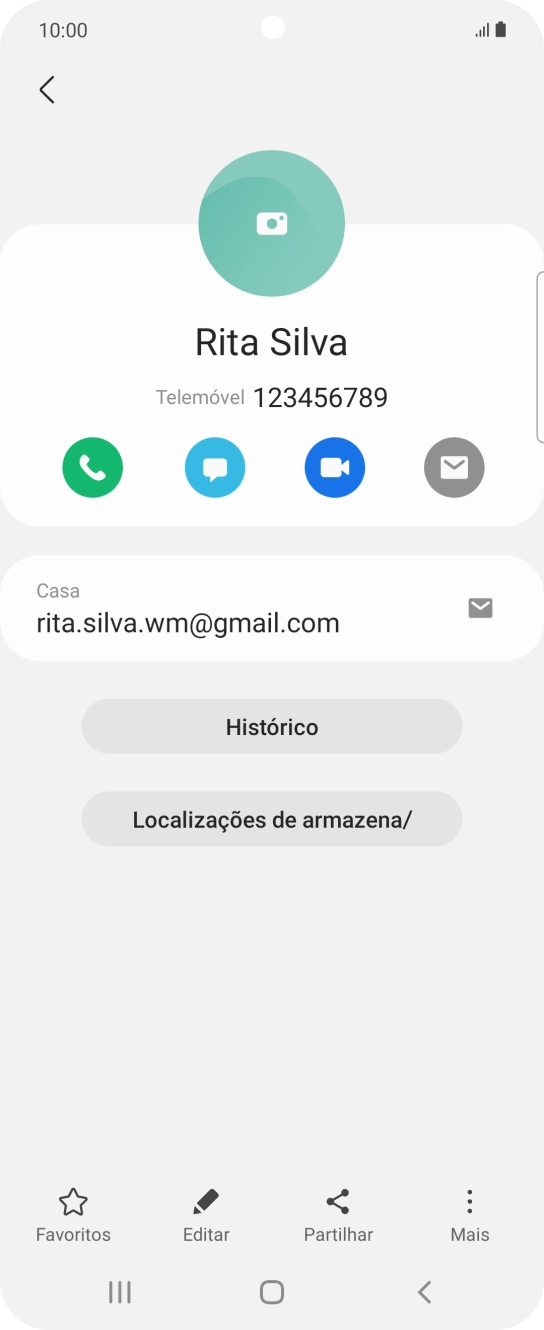 Prima o ícone de chamada.