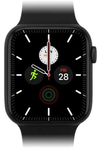 Imagen 1: Vista frontal del Apple Watch Series 4 - Black