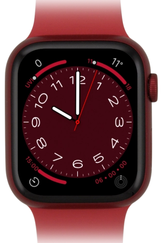 Imagen 1: Vista frontal del Apple Watch Series 7 - Red