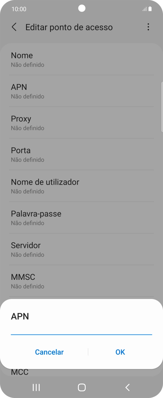 Introduza net2.vodafone.pt e prima OK.