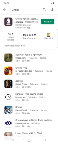 Prima a app pretendida.