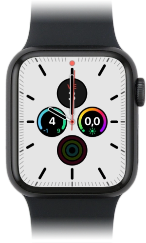 Imagen 1: Vista frontal del Apple Watch Series 5 - Black
