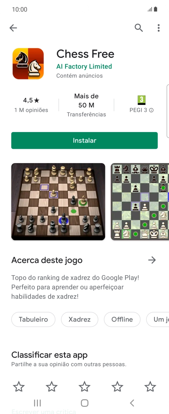 Prima Instalar e siga as indicações no ecrã para instalar a app.