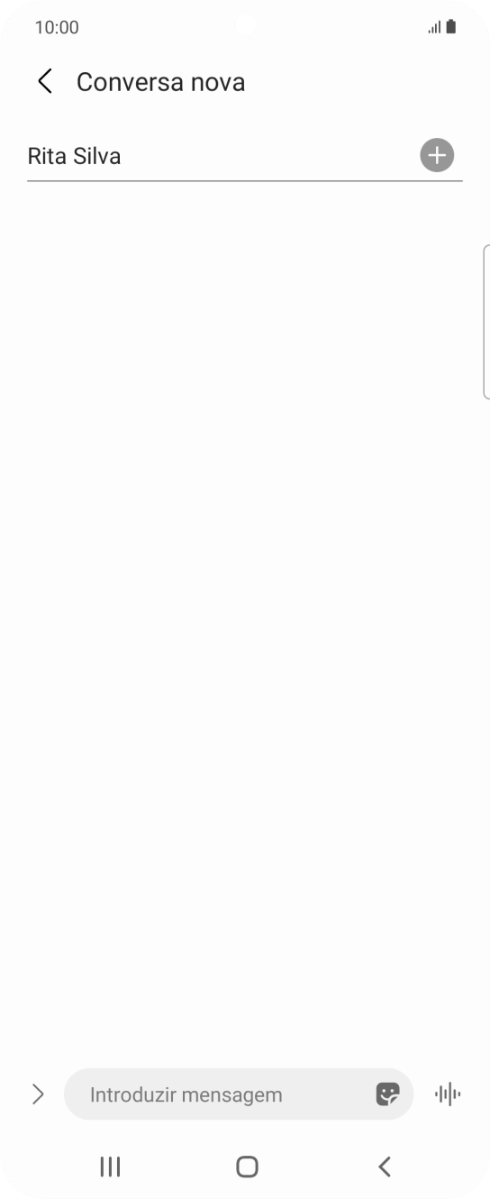 Prima o campo de escrita e escreva o texto da sua mensagem multimédia.