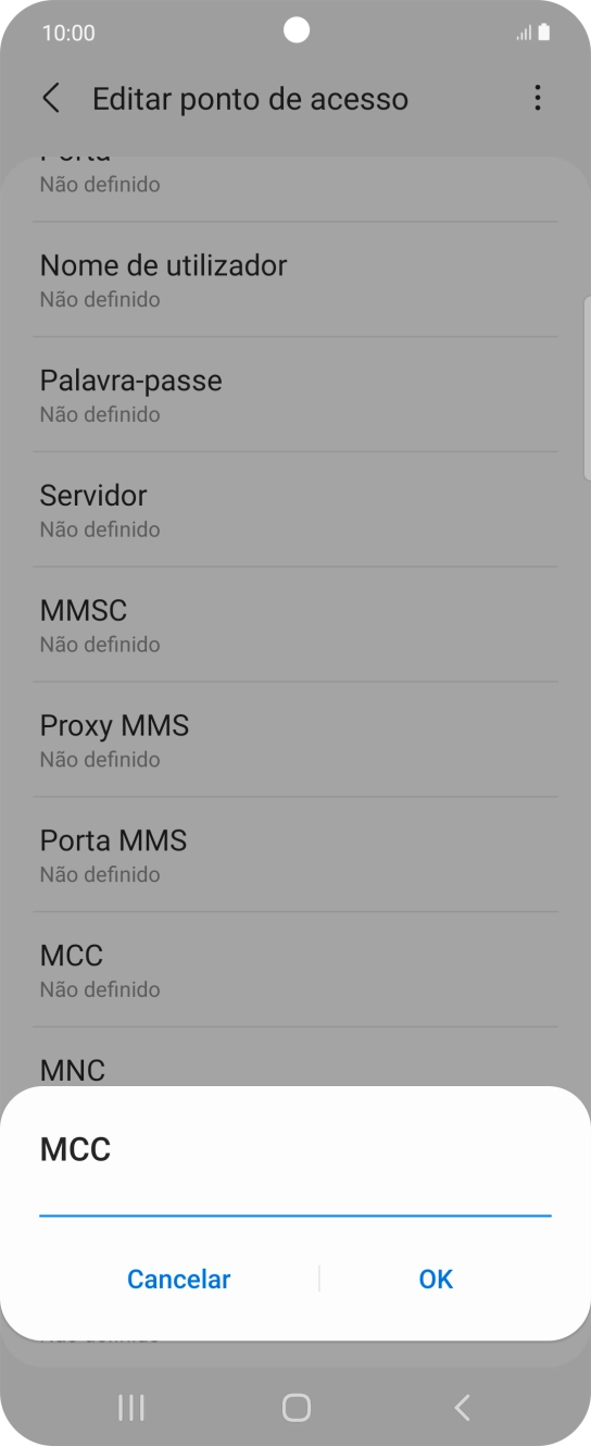 Introduza 268 e prima OK.