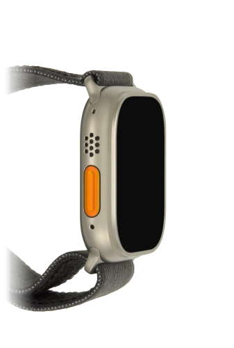 Imagen 3: Vista del lateral izquierdo del Apple Watch Ultra - DarkGray