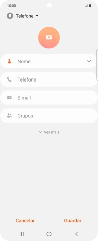Prima a lista suspensa da lista de contactos.